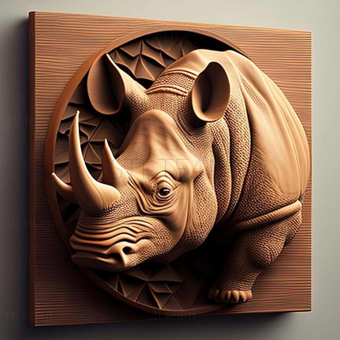 3D модель Знаменита тварина носоріг Клара (STL)